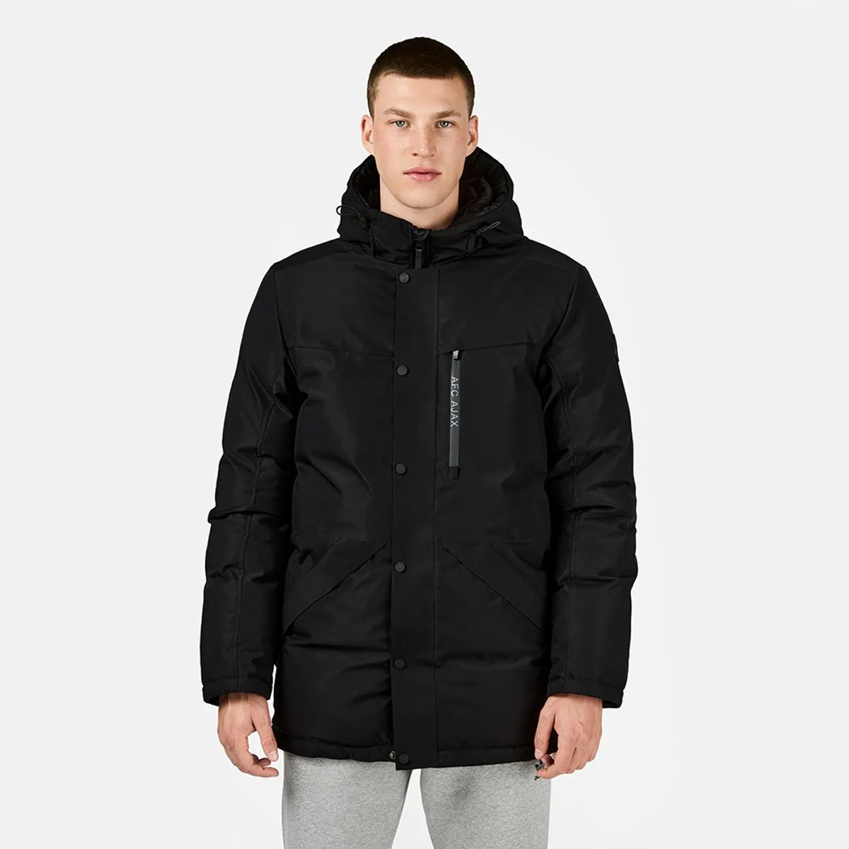 Ajax-parka jas zwart senior