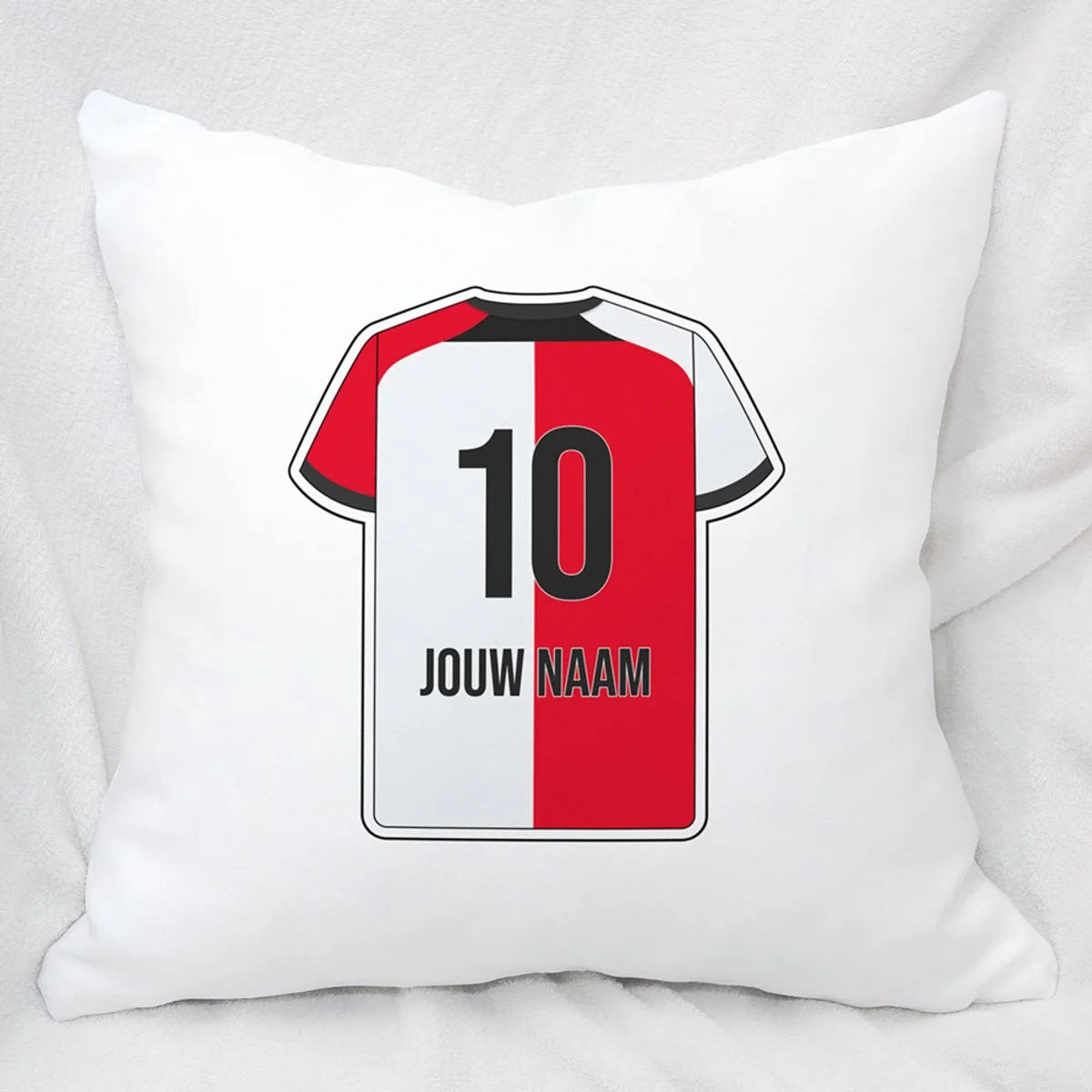 Kussen Voetbal Rotterdam + kussensloop - Gepersonaliseerd met Naam 40 x 40 cm - kussenhoes -kussensloop -kussens - kusse