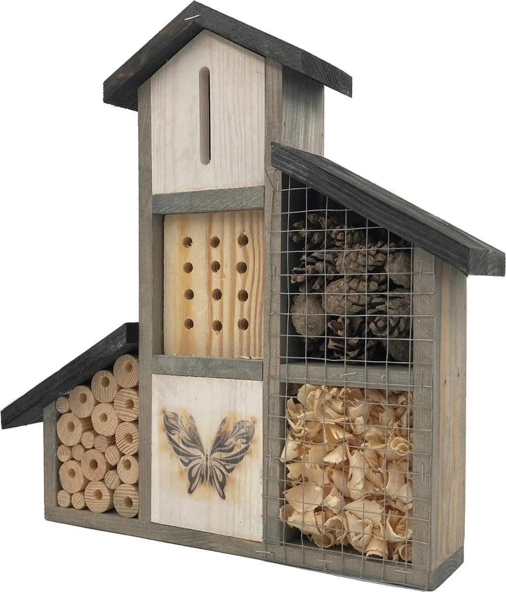 GARDEN SPIRIT Insectenhotel 35 x 8 x 36 cm Bijenhotel Vlinderhotel