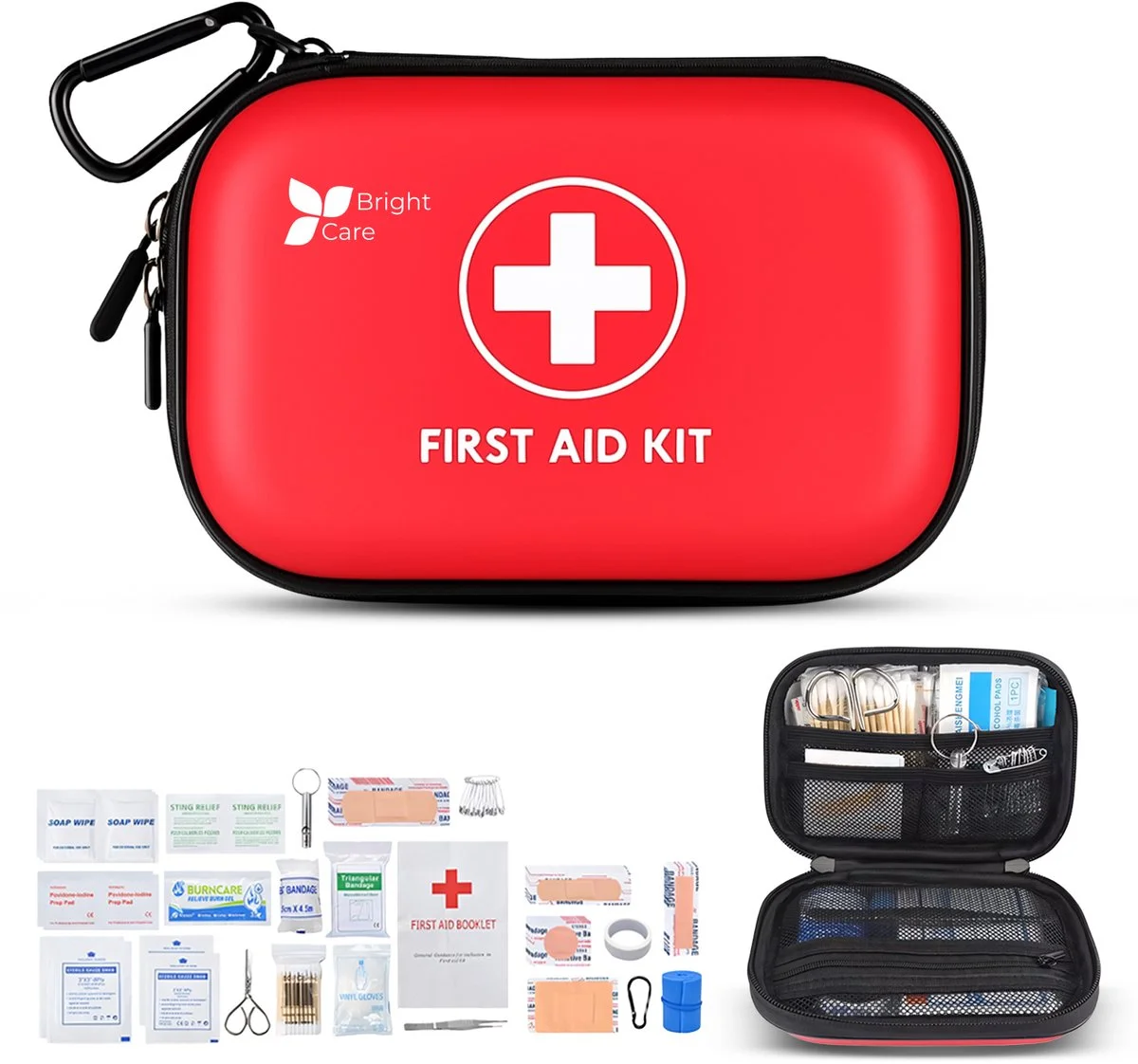 Bright Care® 104-Delige EHBO Kit - Complete Verbanddoos - ehbo-kits - Noodpakket - EHBO Set voor Auto, Thuis, en Reis - 