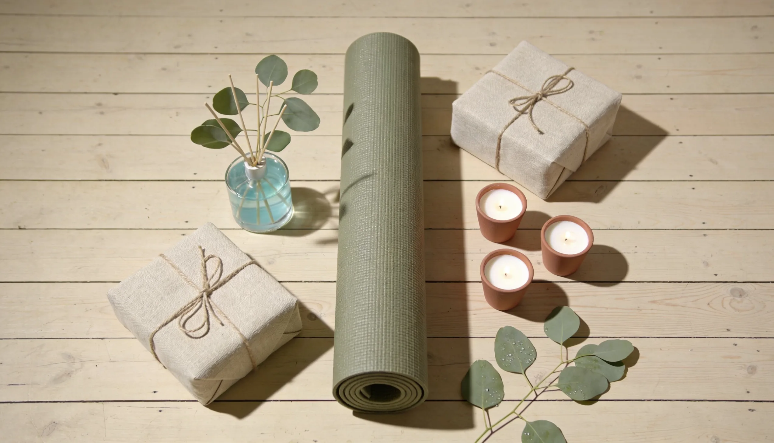 cadeaus voor yogaliefhebber met yogamat en accessoires