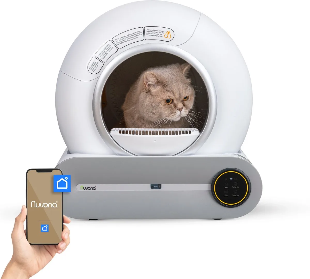 Nuvona zelfreinigende kattenbak XXL automatisch
