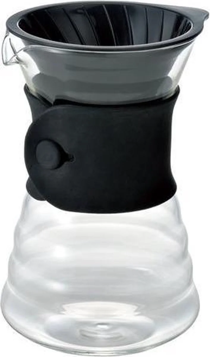 HARIO V60 Drip Decanter - 02 Size - Met V60 Dripper & Filterpapier - Hittebestendig Glas