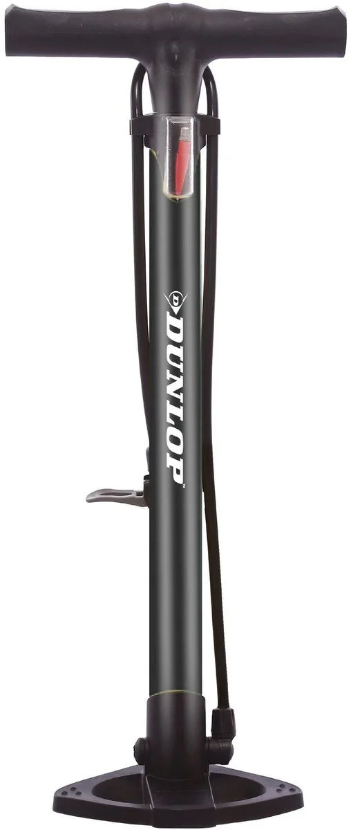 Dunlop Fietspomp - staande pomp voor Presta, Dunlop, Schrader ventiel - 12 bar