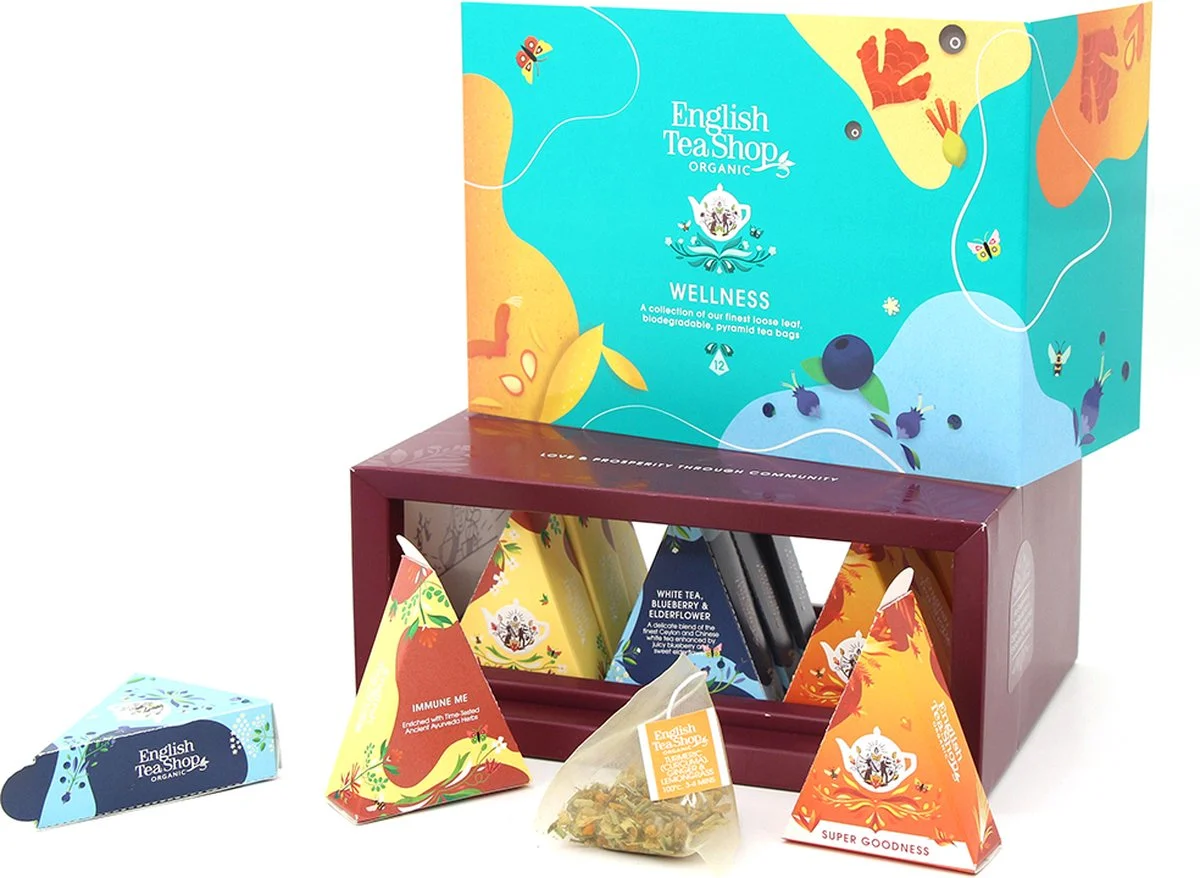 English Tea Shop - Theegeschenk - Biologisch - Welness Tea Selection - Thee cadeau - Thee geschenkset - Cadeaupakket - 1