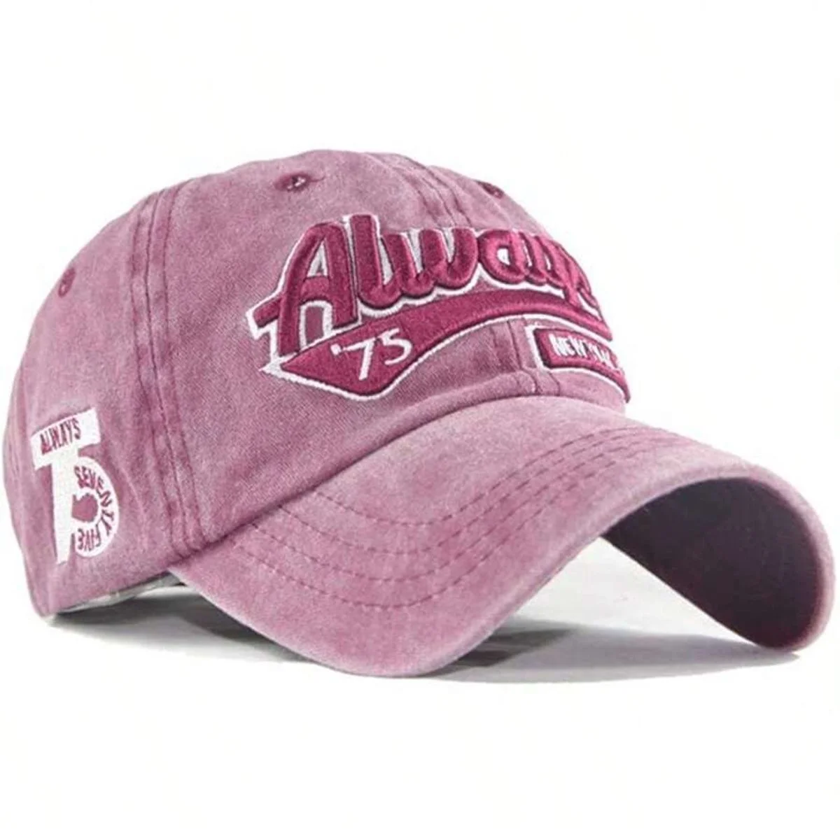 Basecap Geborduurde Honkbalpet Voor Mannen En Vrouwen, Vintage Gewassen Katoenen Zonnehoed Met Eendensnavel, Sport Papa