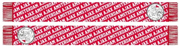 Rode Ajax sjaal met Ajax Amsterdam opdruk