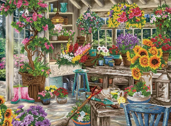 Diamond Dotz Gardener's Paradise diamond painting van 74 bij 100 cm