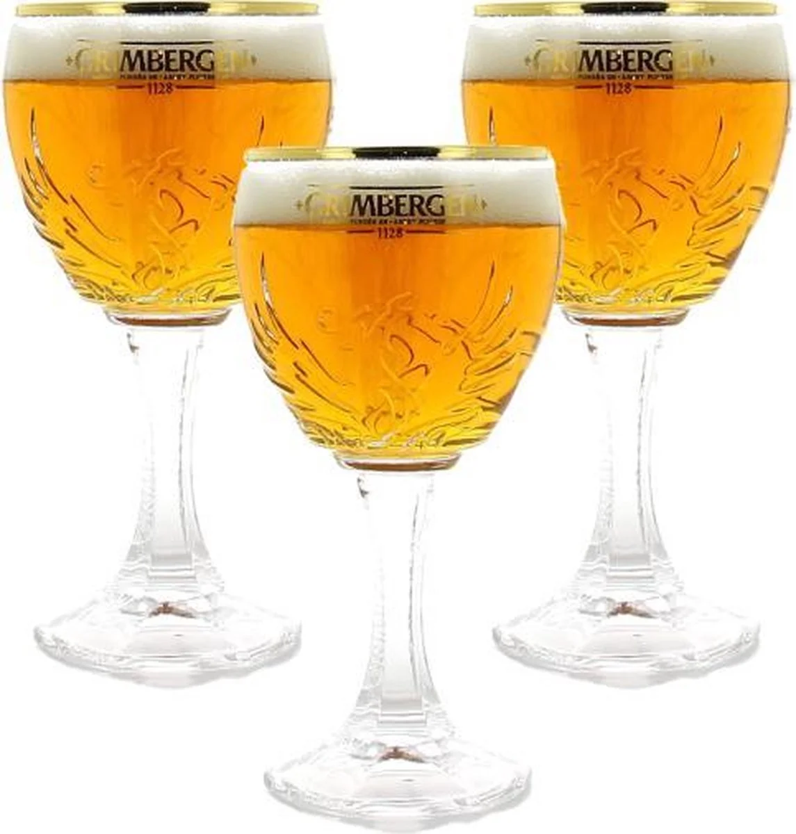 Grimbergen bierglazen set van 3