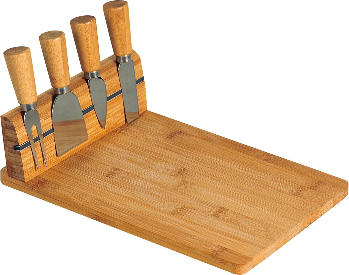 Bamboe kaasplank met messenset