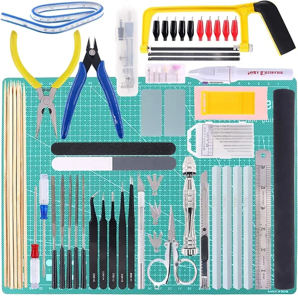 Modelbouw gereedschapsset 87-delig met koffer en tas