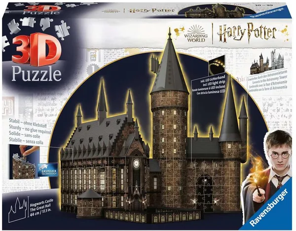 Ravensburger 3D puzzel Hogwarts Grote Zaal Night Edition