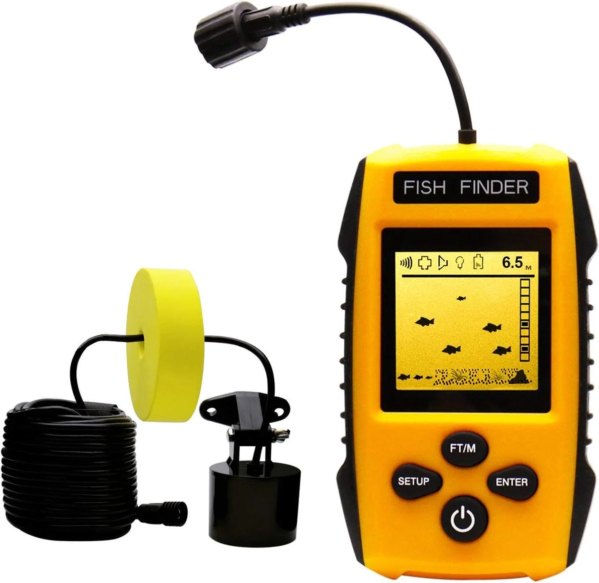 Draagbare fishfinder met sonar en lcd-scherm