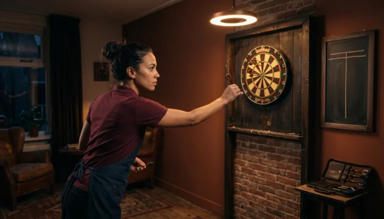 Cadeau voor dartliefhebber: dartbord en pijlen in de treble twenty