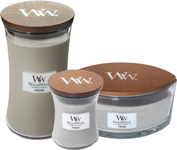Woodwick geurkaarsen Fireside, set als origineel kerstcadeau