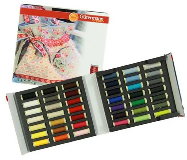 Gutermann naaigaren album, 42 kleuren als cadeau voor naaister