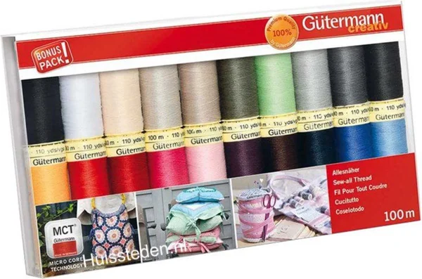 Gutermann allesnaaigaren, 20 spoelen als cadeau voor naaister