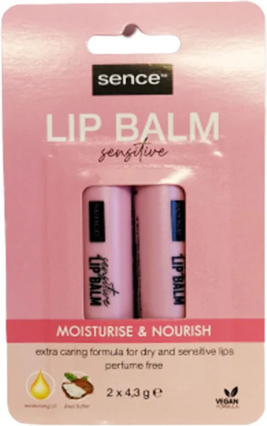 Sence lippenbalsem sensitive, 2 stuks als sinterklaas schoencadeautje