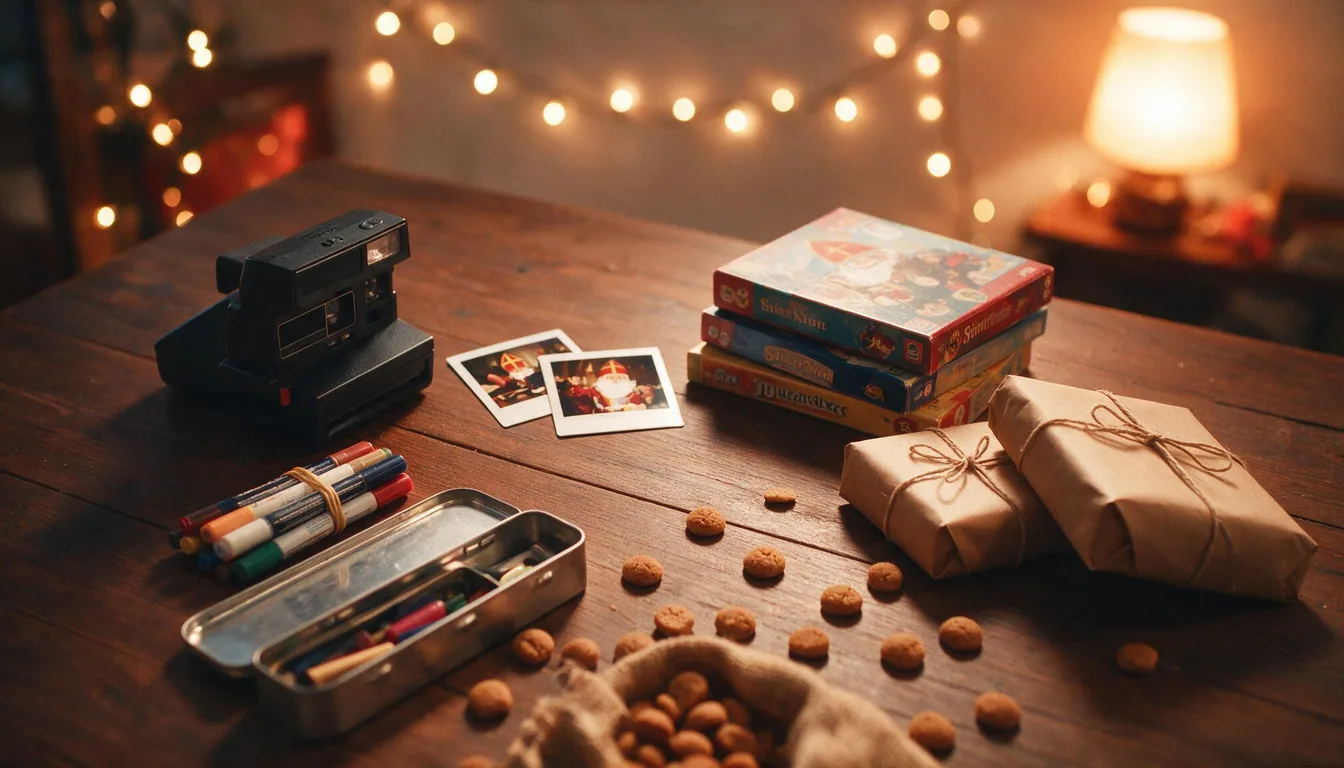 Sinterklaas cadeau voor een tiener: instant camera en pakjes