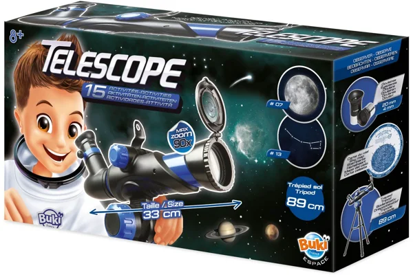 Buki telescoop met 15 activiteiten als cadeau voor een sterrenkijker
