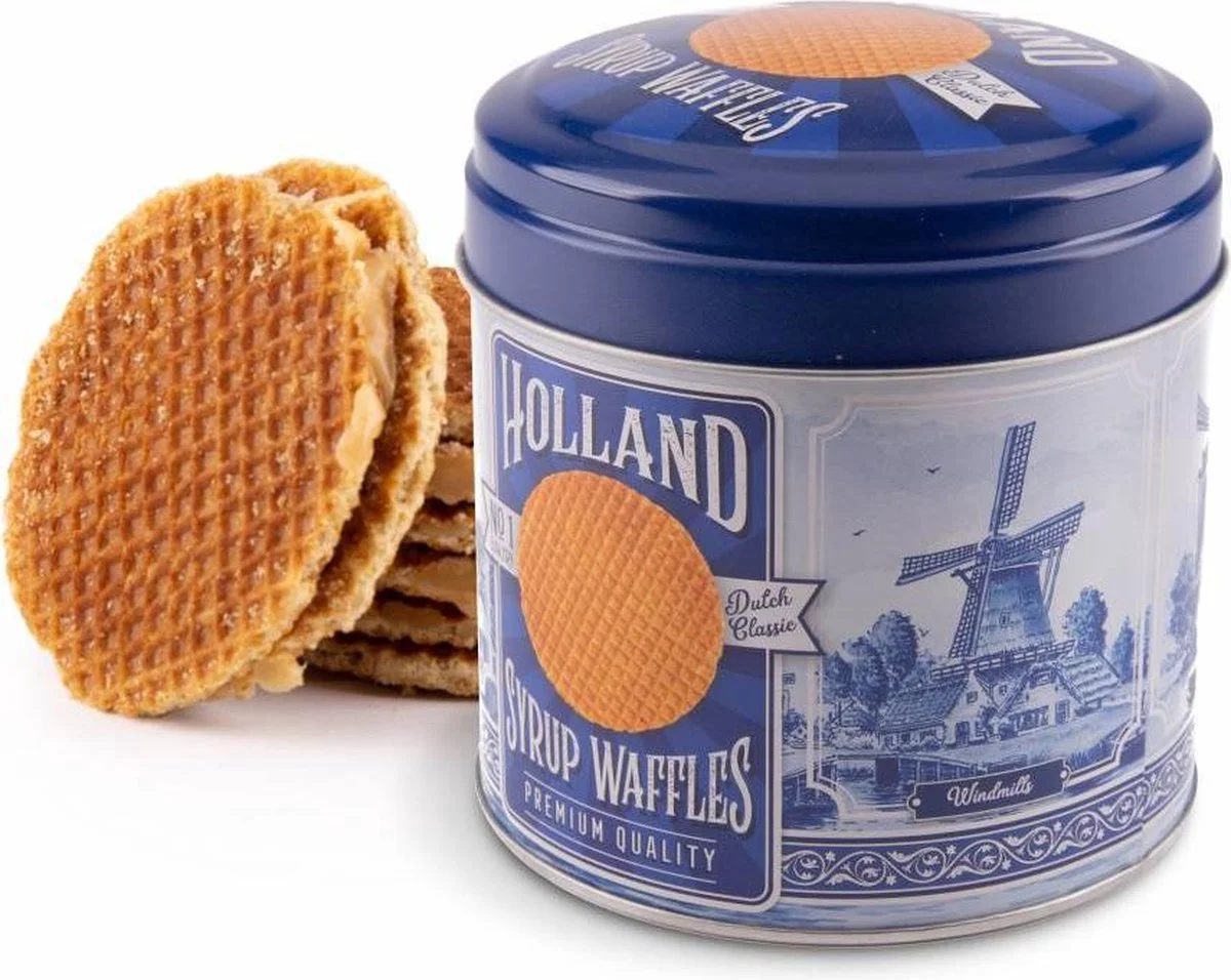 Stroopwafels in cadeaublik als bedankje voor de buurvrouw
