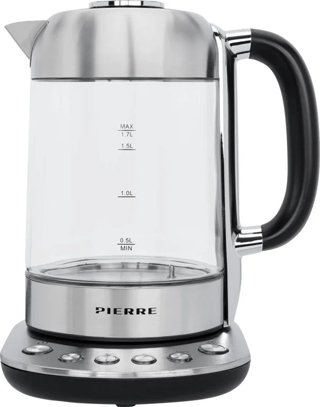 Pierre PWK7000 glazen waterkoker met instelbare temperatuur