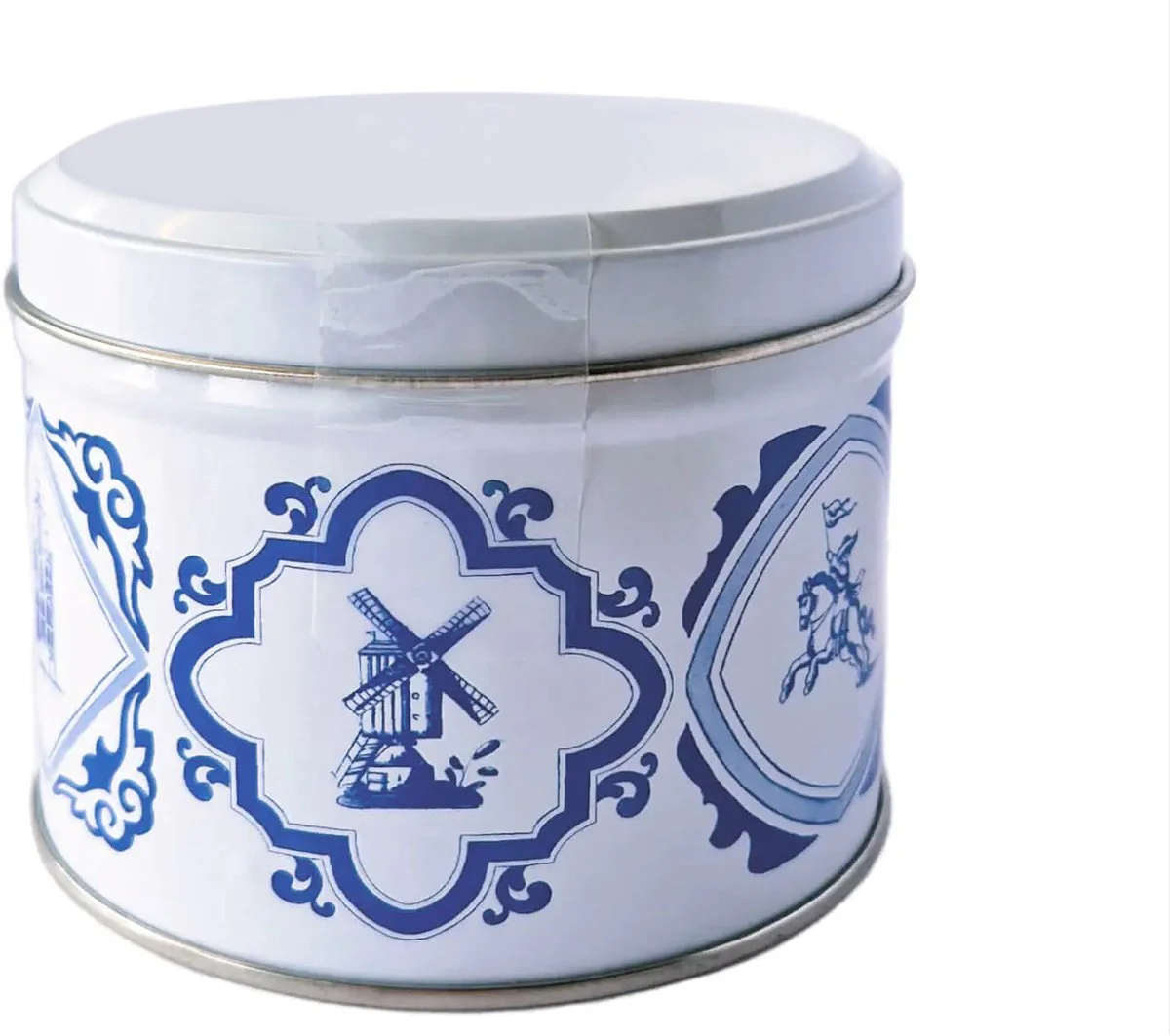 Daelmans stroopwafelblik Delfts Blauw als kerstcadeau voor collega