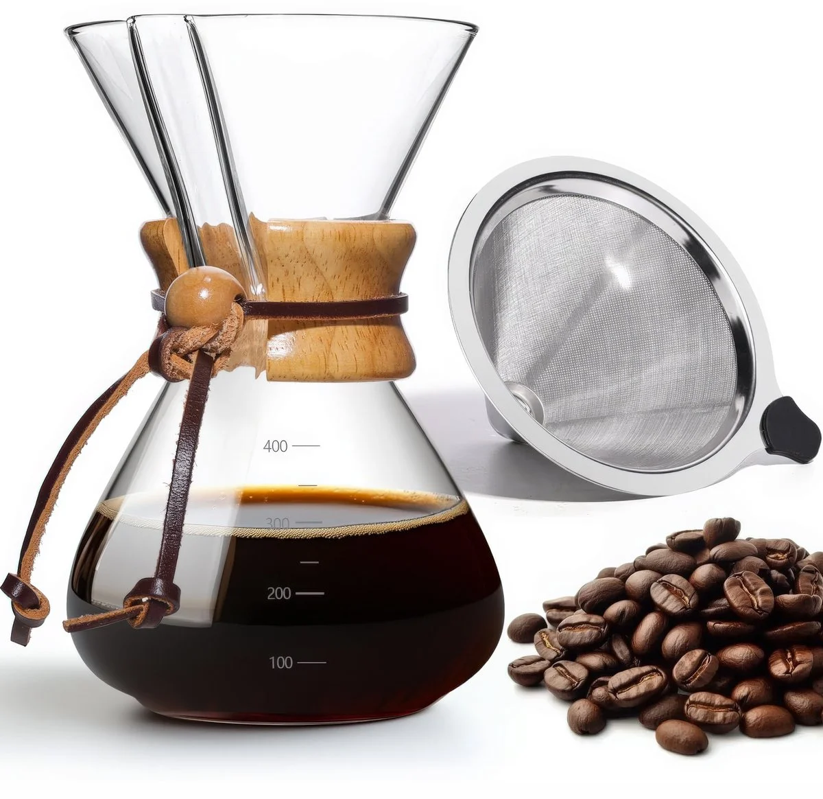 pour over koffiepot met permanent filter als sinterklaas cadeau