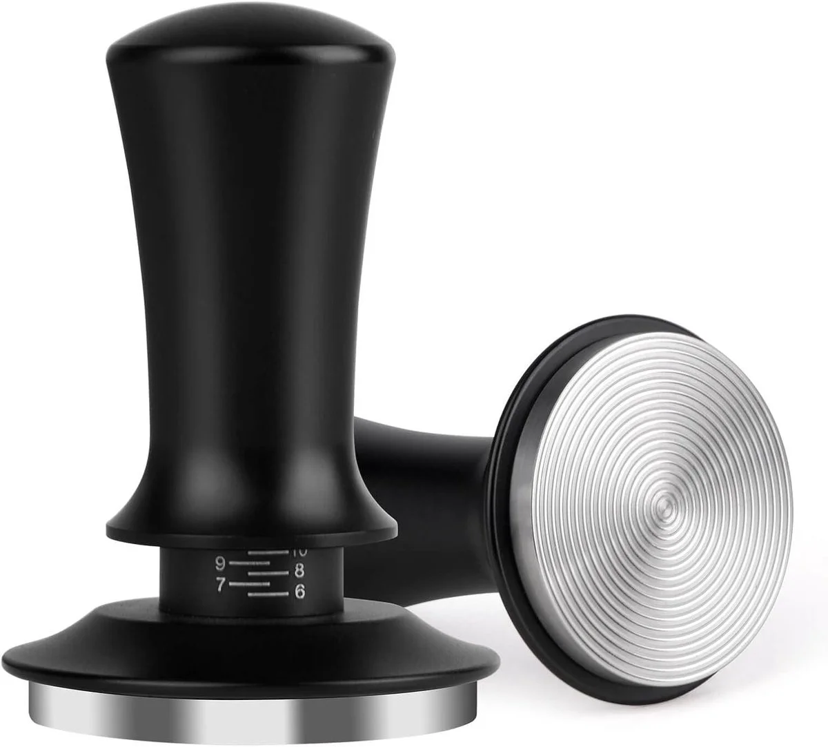 espresso tamper met maatverdeling als cadeau
