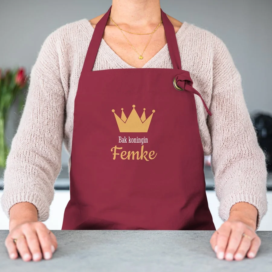 keukenschort met naam als gepersonaliseerd sinterklaas cadeau voor een kok