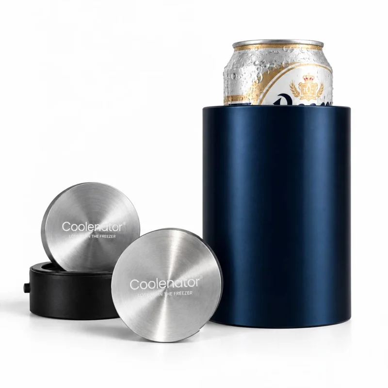 Coolenator Bier Cadeauset – Bierkoeler voor Blikjes + Extra Vriesbullet – Zonder ijs – Cadeau voor Bierliefheb