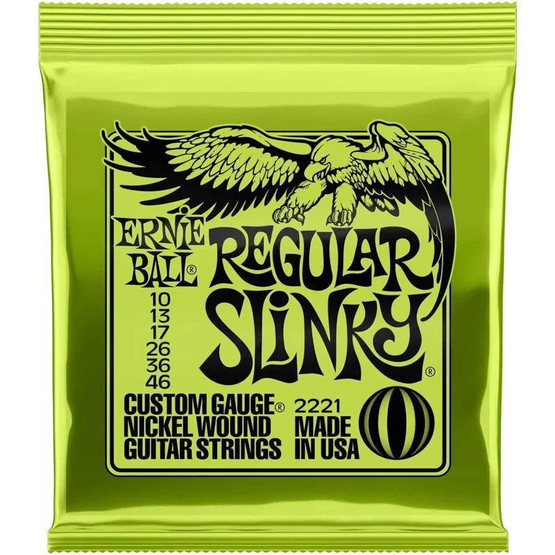 Ernie Ball Regular Slinky - Elektrische Gitaarsnaren - 10-46 - Nickel Wound - Industrie Standaard