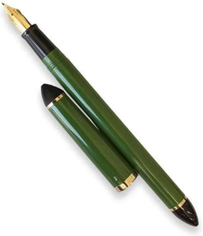 Sailor Fude-De-Mannen Script Kalligrafie Pen "Wakatake" Bamboe Groen Nib Angle 55 °C + Converter + 12 Cartridg