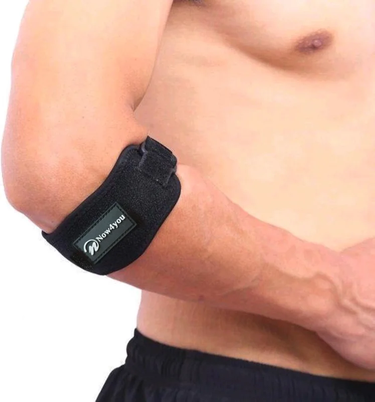 Now4you Verstelbare Elleboog Brace met Gelvulling - Tennisarm Bandage - Ergonomisch Ontwerp Armbrace Tennisarm