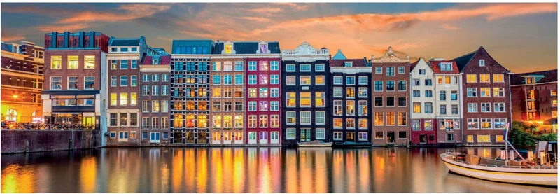 Clementoni - Puzzel - 1000 Stukjes - Panorama Amsterdam - Puzzel Voor Volwassenen - High Quality Collection