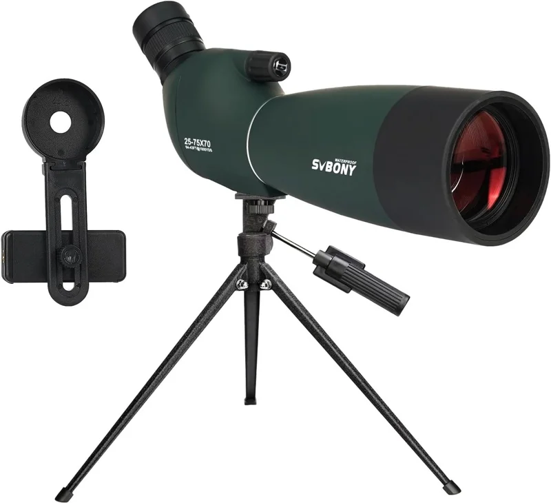 Spotting Scope Svbony- voor Doelschieten-25-75x70mm-BAK4 A5 Wijnrode FMC Coating Lens - Spotting Scopes met Te