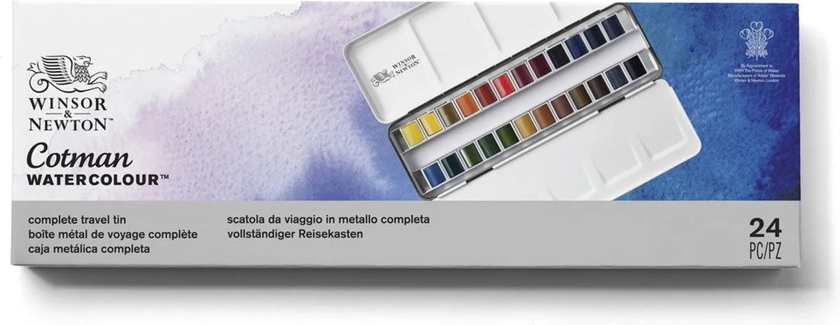 Winsor & Newton Cotman aquarelset metal sketchers box als cadeau voor een kunstenaar