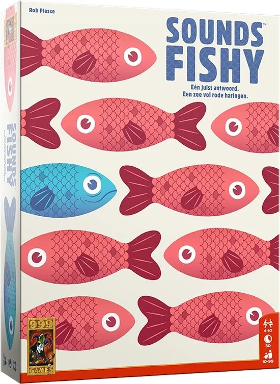 999 Games - Sounds Fishy - Partyspel - Kun jij je pokerface bewaren? - Gezelschapsspel - Nederlandstalig - Kle