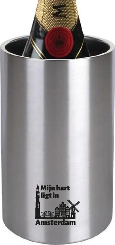 Gegraveerde wijnkoeler 2 ltr Amsterdam
