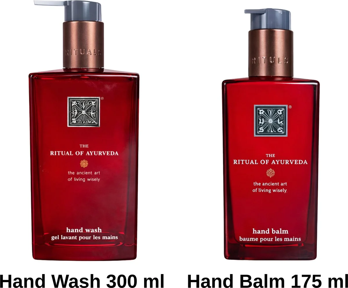 Rituals Ayurveda handzeep en handbalsem set als kerstcadeau voor schoonmoeder