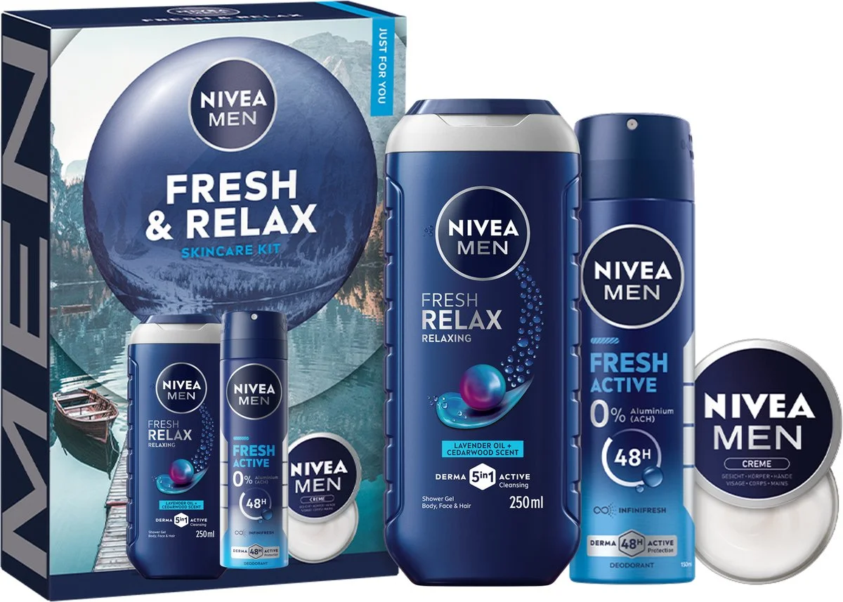 NIVEA MEN Fresh en Relax geschenkset als sinterklaas cadeau tot 20 euro