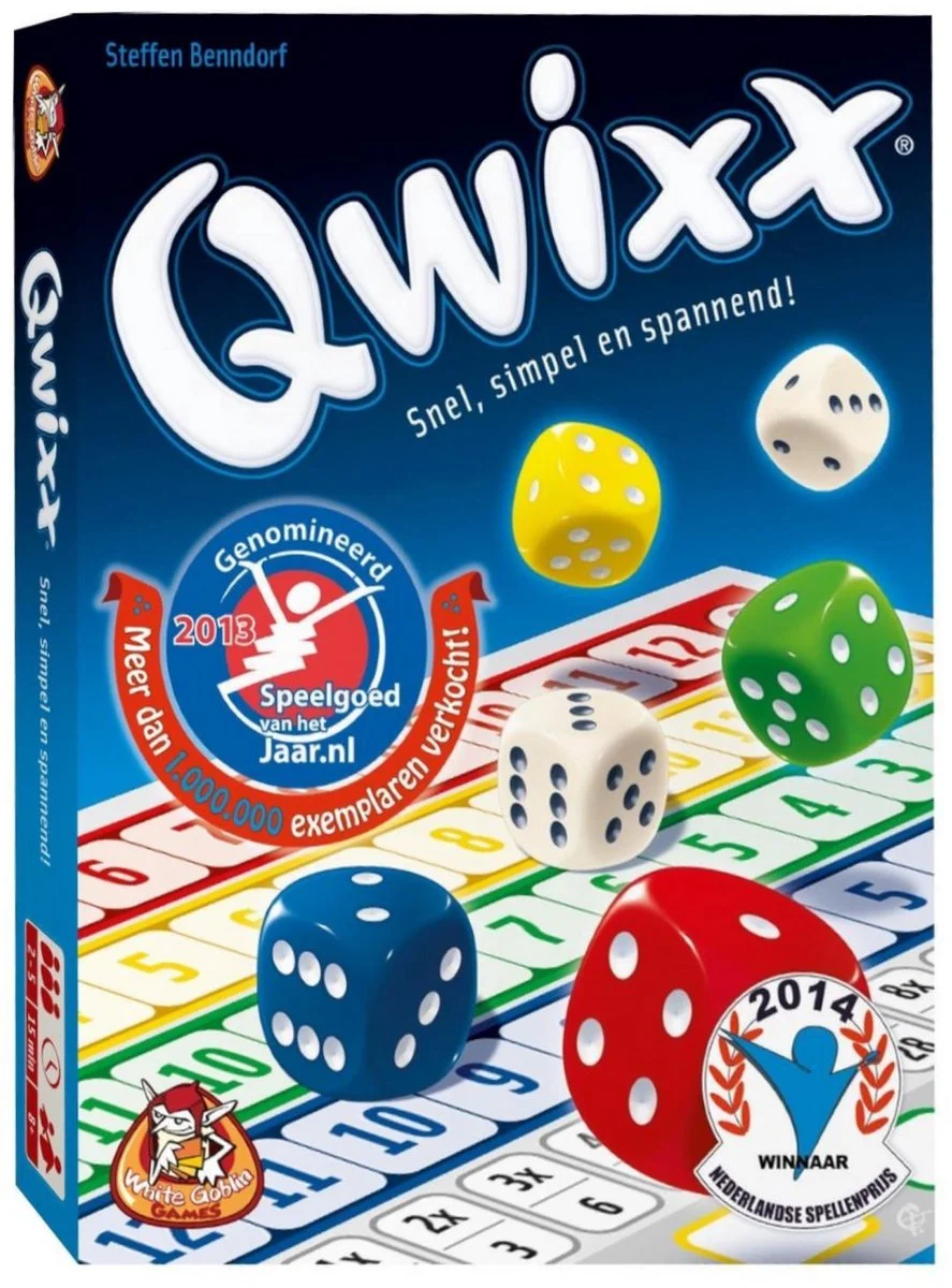 Qwixx dobbelspel als sinterklaas cadeau tot 20 euro