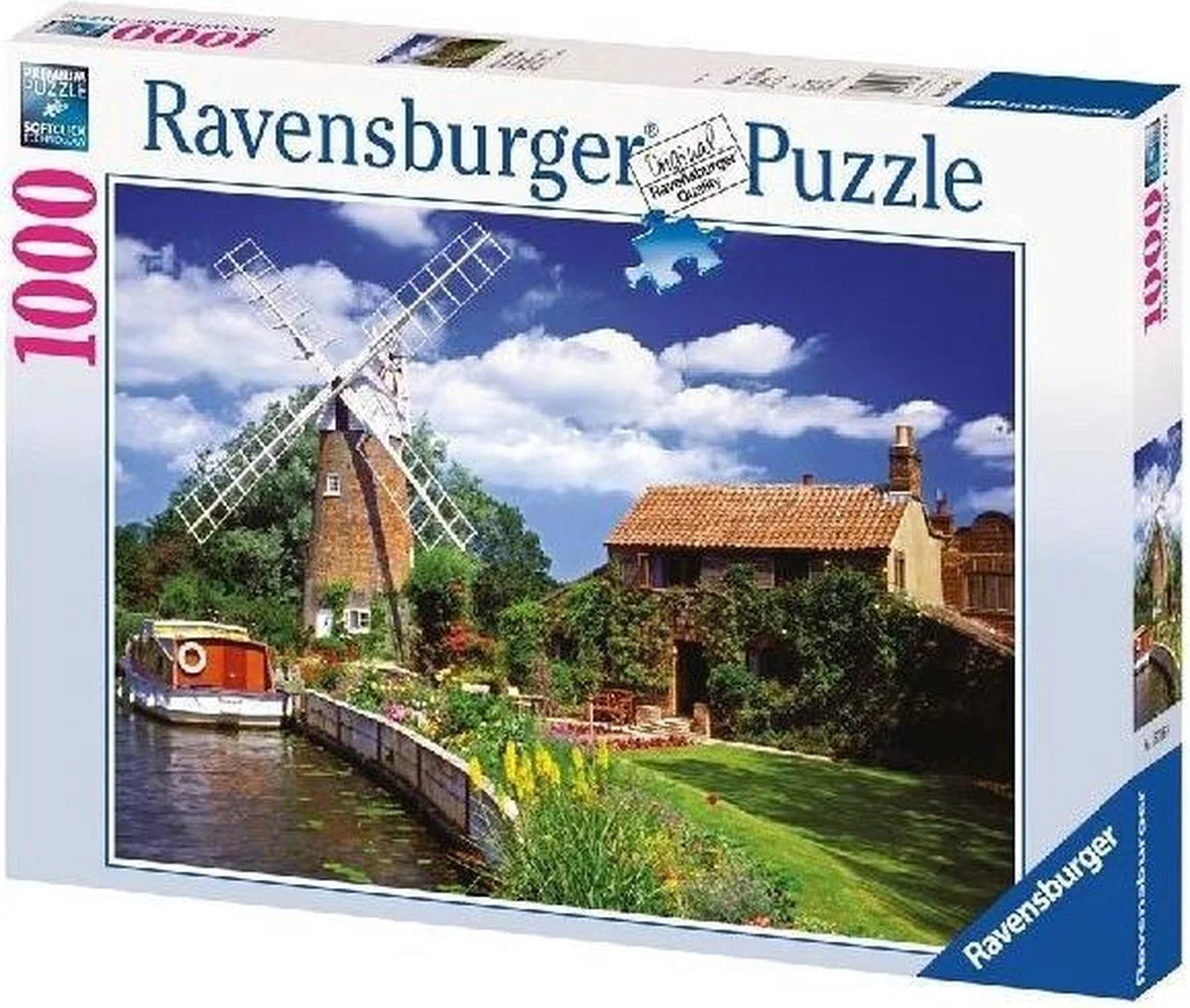 Ravensburger puzzel Schilderachtige molen 1000 stukjes als sinterklaas cadeau tot 20 euro