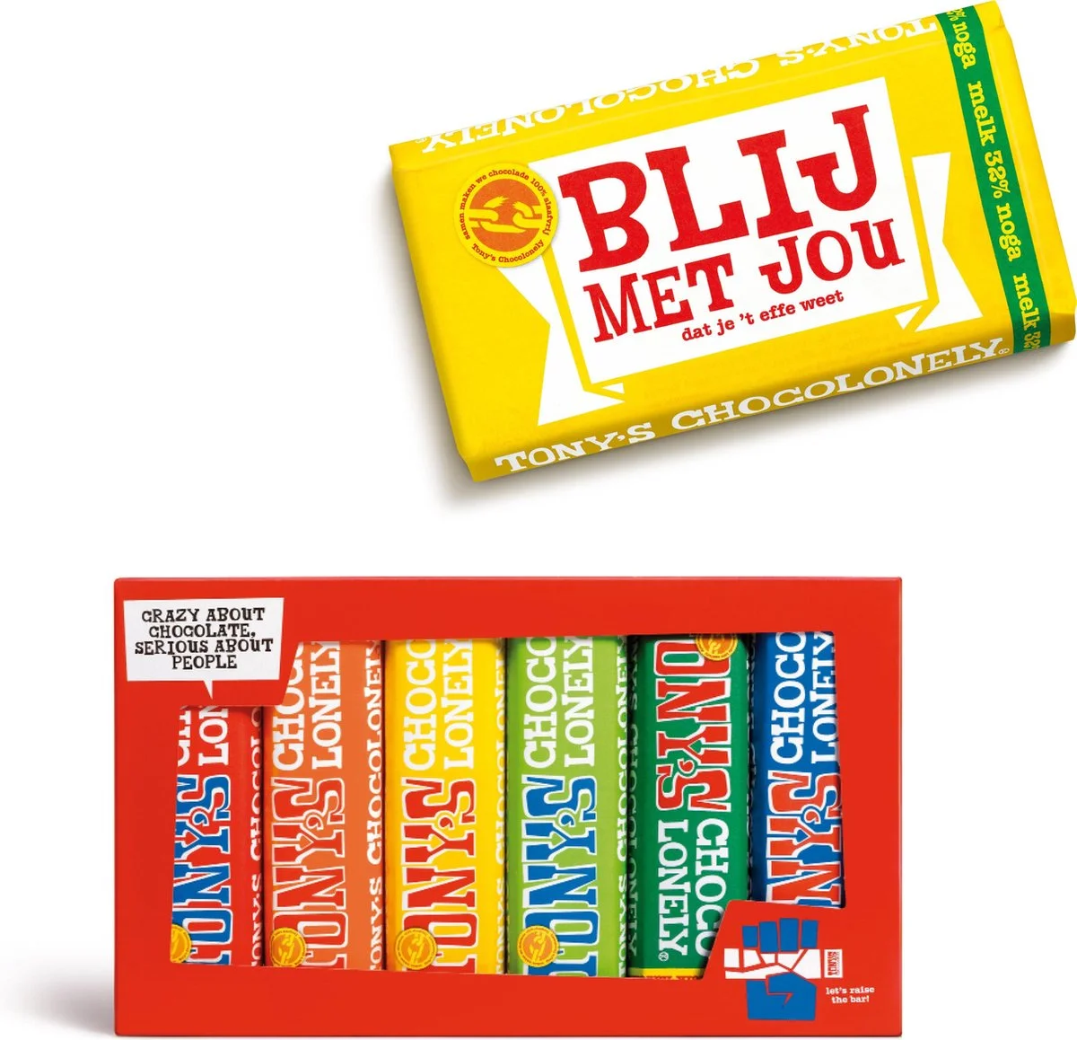 Tony's Chocolonely cadeaubundel Blij met jou als sinterklaas cadeau tot 20 euro