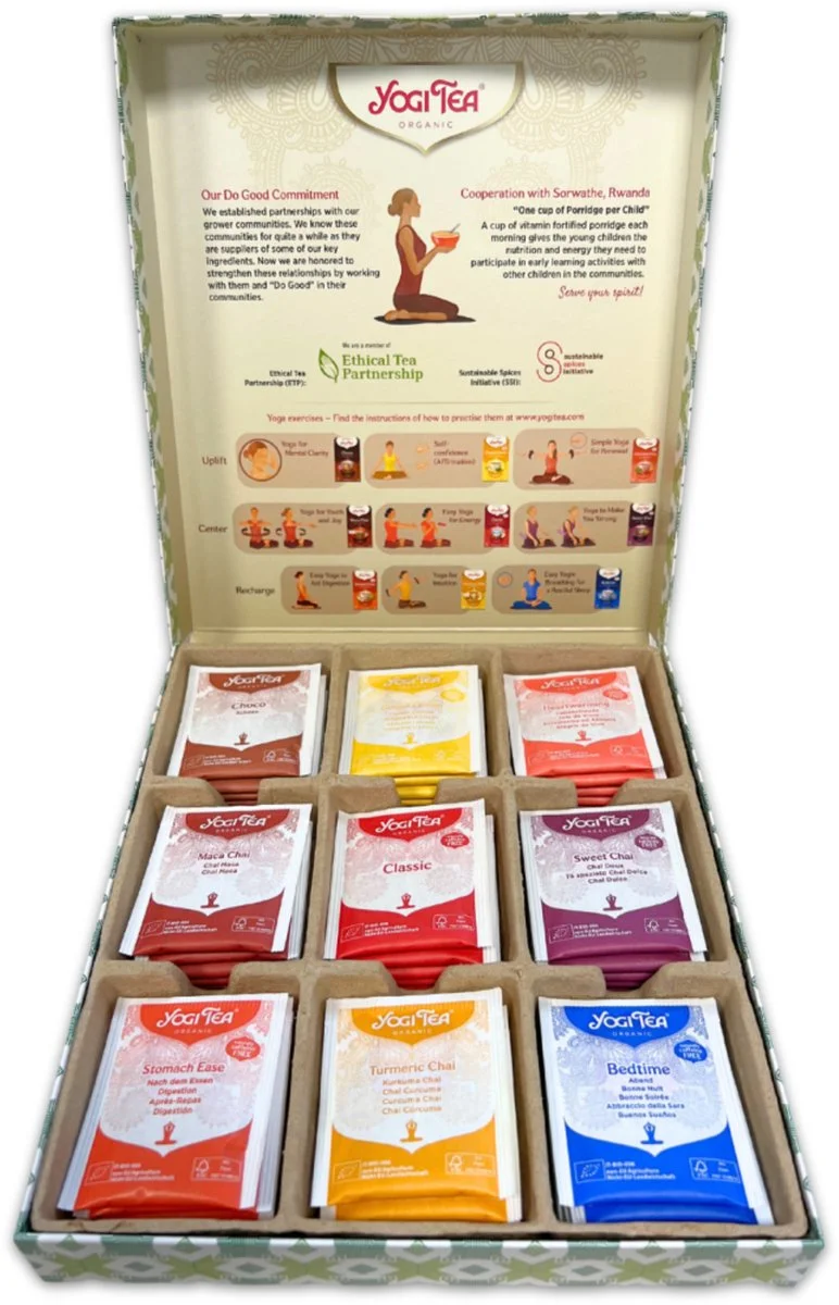 Yogi Tea Yoga Selection cadeauset als sinterklaas cadeau tot 20 euro