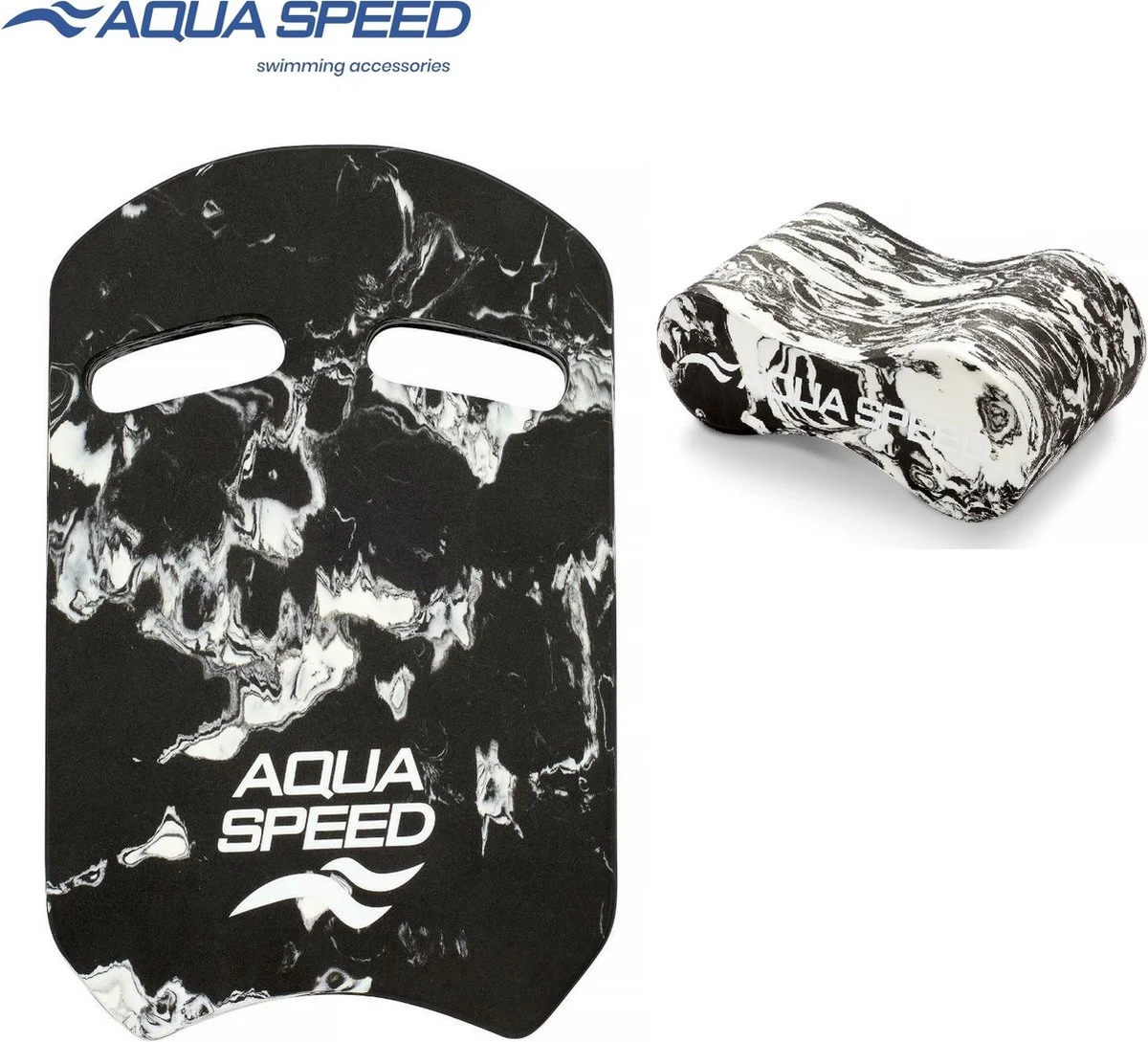 Aqua Speed Swirl zwemplank en pull buoy set als cadeau voor een zwemmer